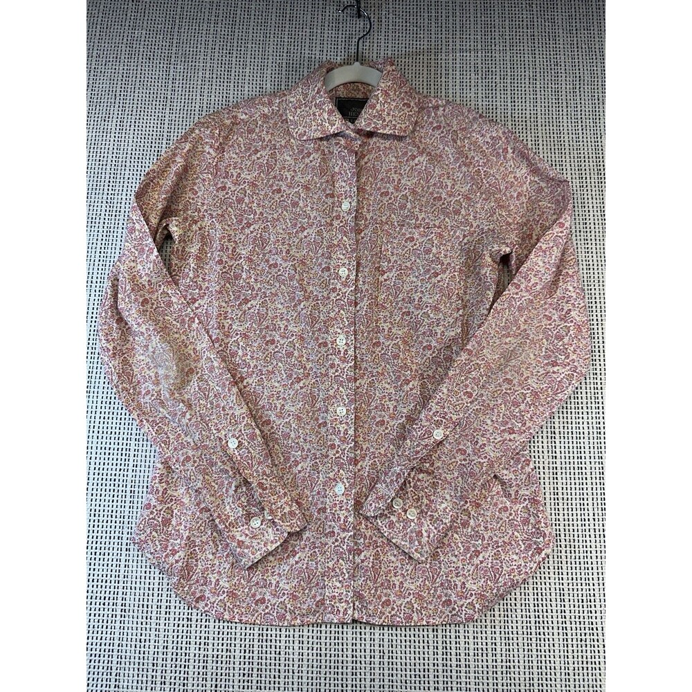 John Henry Liberty Style Cotton Cottagecore Floral Paisley Shirt Pink Sz 7/8